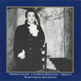 Puccini, Mascagni, Leoncavallo, Jussi Björling ‎– Manon Lescaut, Cavalleria Rusticana, Pagliacci (Excerpts)