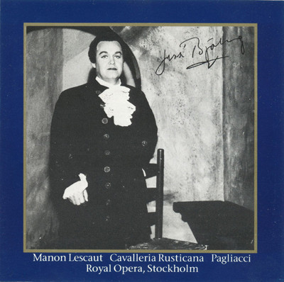 Puccini, Mascagni, Leoncavallo, Jussi Björling ‎– Manon Lescaut, Cavalleria Rusticana, Pagliacci (Excerpts)